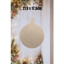 Bombka klasyczna 17,5cm (21,9cm), bombka 17,5cm, sklejka 3mm